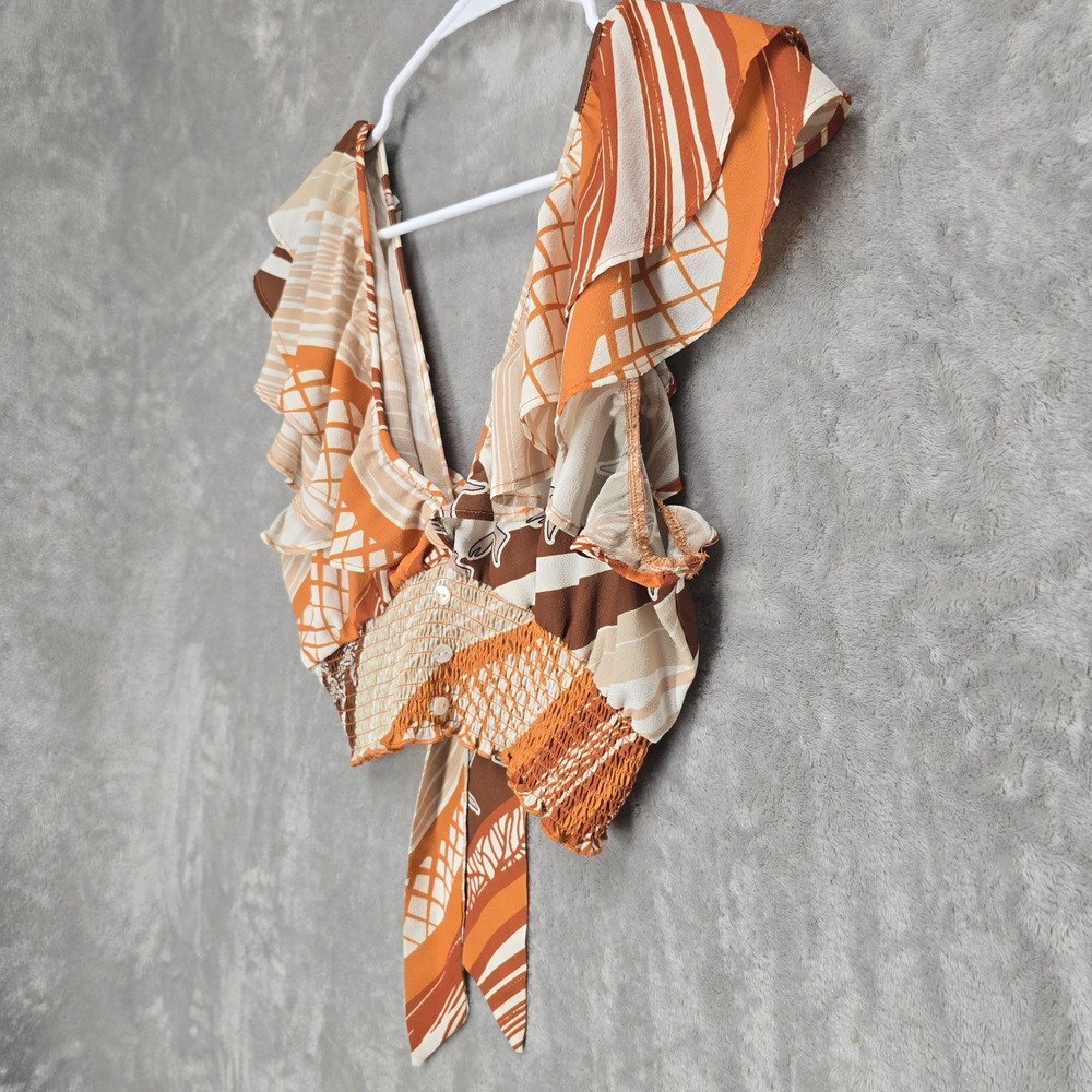 Missing Polynesia Womens Geometric Print Smocked … - image 11